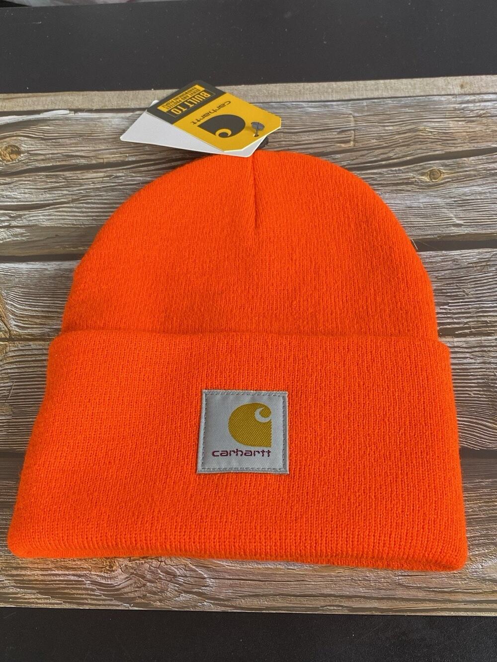 Carhartt Knit Cuffed Beanie Women/Mens One Size Orange A18 Outdoor New With Tags